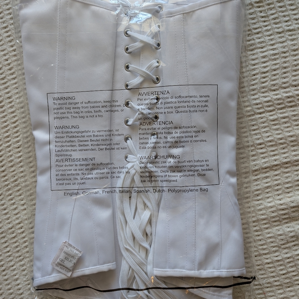 White Lace-Up Corset